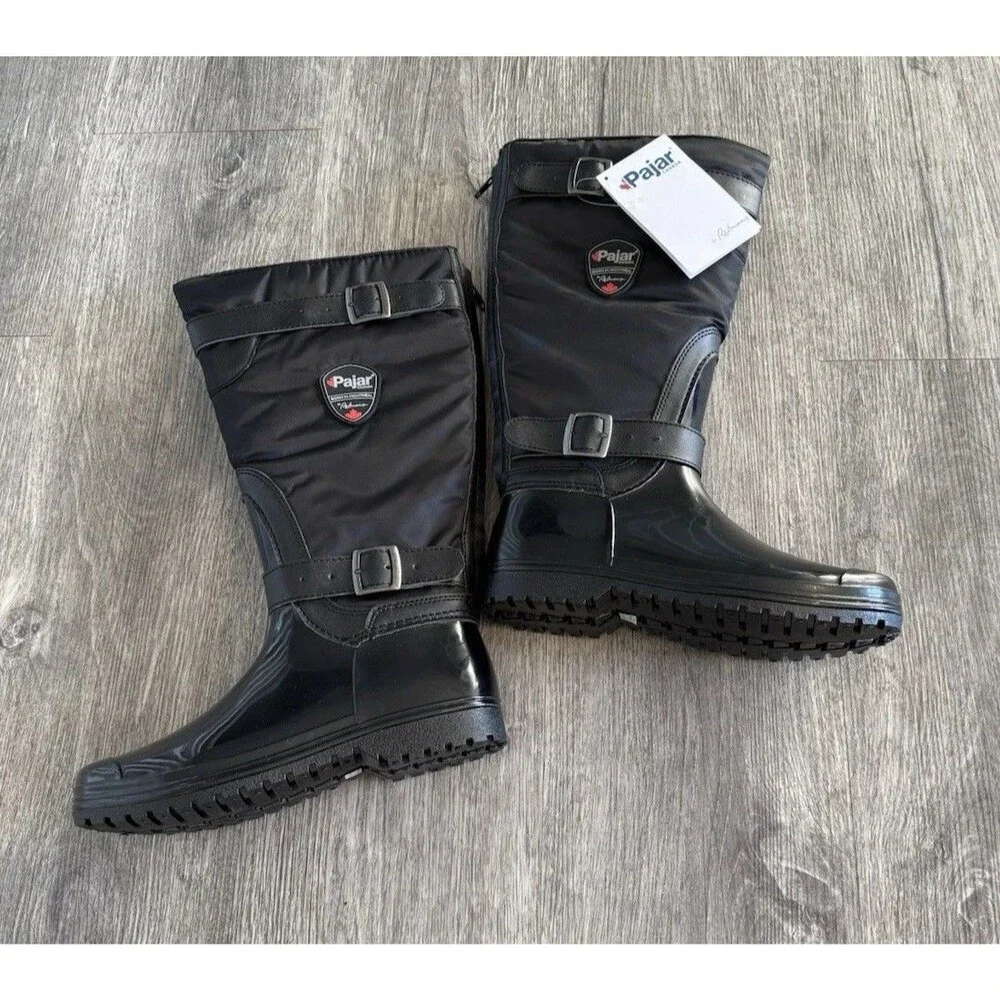Pajar Canada RORY Women's Insulated Rain Boots - Black, SIZE 6.‎ NEW With Tags